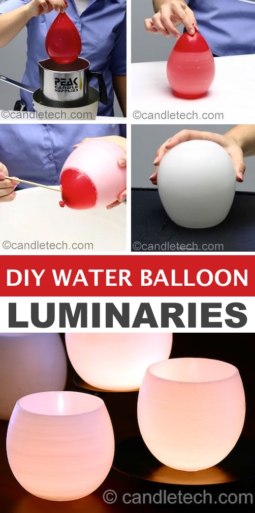 DIY Water Balloon Luminaries -- Easy DIY craft ideas for adults for the home, for fun, for gifts, to sell and more! Some of these would be perfect for Christmas or other holidays. A lot of awesome projects here! Listotic.com