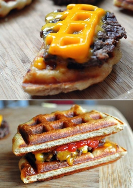 23 Things You Can Cook In A Waffle Iron | Waffle Iron Cheeseburger