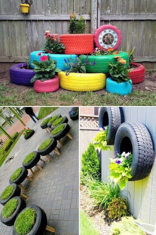 Tire planters