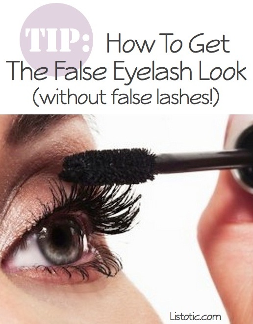 How to get long thick lashes with mascara (false eyelash look) -- Makeup tips and tricks for beginners, teens and even experts! These beauty hacks and step-by-step tutorials are perfect for women of any age, older or younger. Easy ideas and life hacks every girl should know. :) Listotic.com 