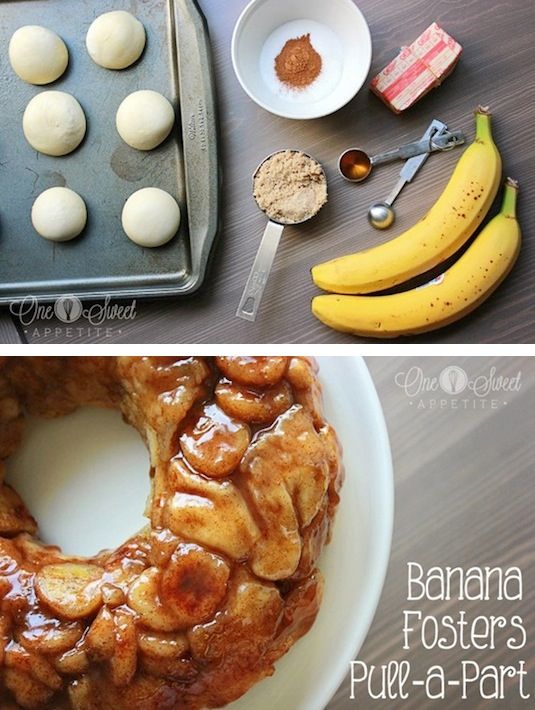 42 Mouthwatering Pull-Apart Recipes | Banana Fosters Monkey Bread