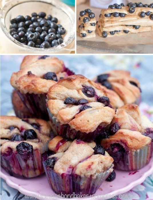 42 Mouthwatering Pull-Apart Recipes | Blueberry Pull-Apart Buns