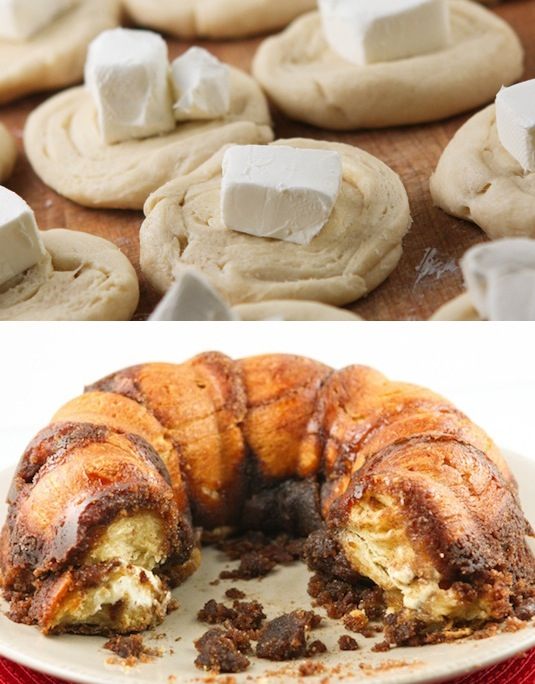 42 Mouthwatering Pull-Apart Recipes | Cream Cheese  Stuffed Monkey Bread