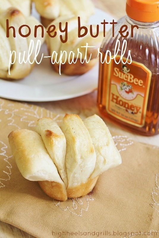 42 Mouthwatering Pull-Apart Recipes | Honey Butter Pull-Apart Rolls