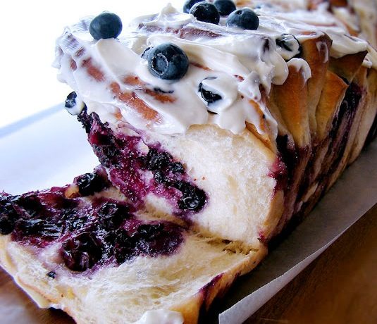 42 Mouthwatering Pull-Apart Recipes | Lemon Blueberry Pull-Apart Bread