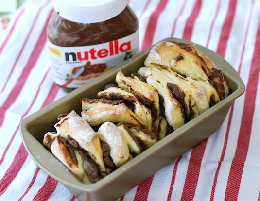 42 Mouthwatering Pull-Apart Recipes | Nutella Pull-Apart Bread