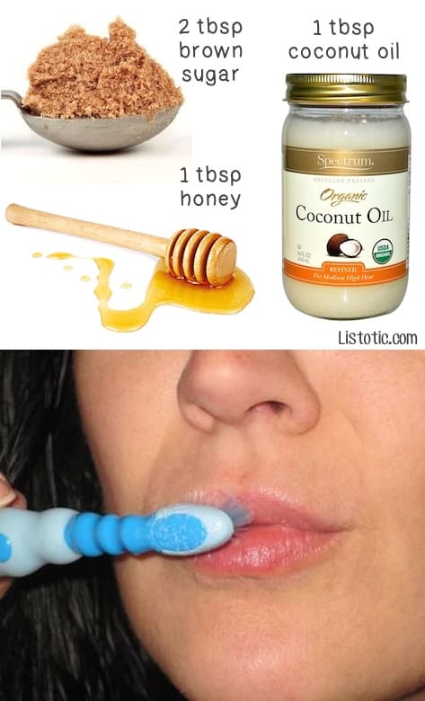 Easy DIY Homemade Lip Scrub -- Makeup tips and tricks for beginners, teens and even experts! These beauty hacks and step-by-step tutorials are perfect for women of any age, older or younger. Easy ideas and life hacks every girl should know. :) Listotic.com 