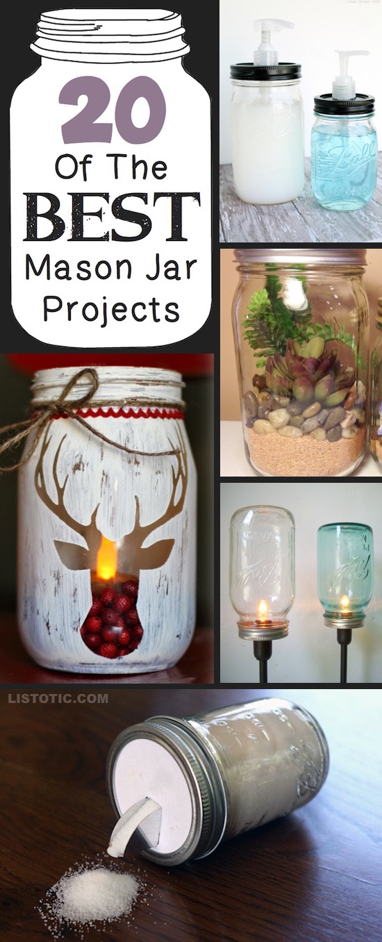 30 Fun Mason Jar Crafts for Your Home