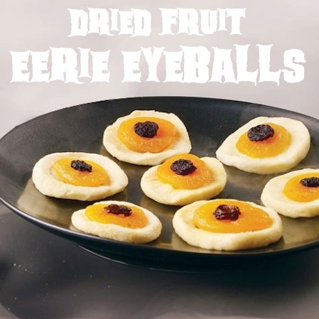 DIY dried fruit eyeballs.