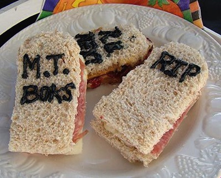 Tombstone sandwiches healthy Halloween snacks recipes.