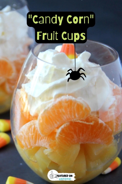 "Candy Corn" Fruit Cups.