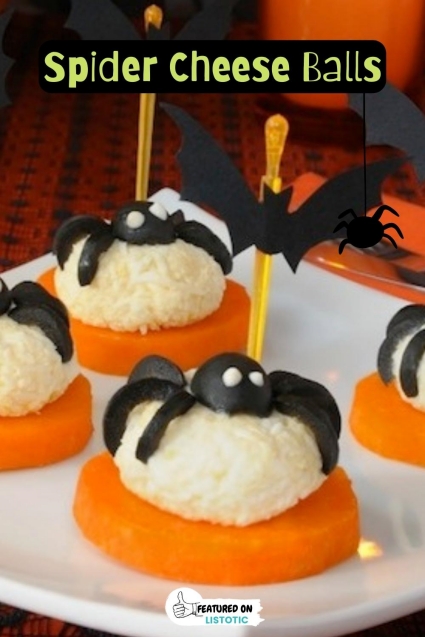 Spider cheese balls.