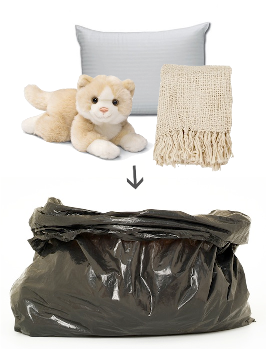 Place soft items in trash bags and use them as padding next to fragile items in the moving truck! - Lots of clever moving, packing and organizing tips for houses, apartments and out of state or long distance moves! Moving into a new house? Here you will find clever moving hacks everyone should know, including a moving checklist. Listotic.com