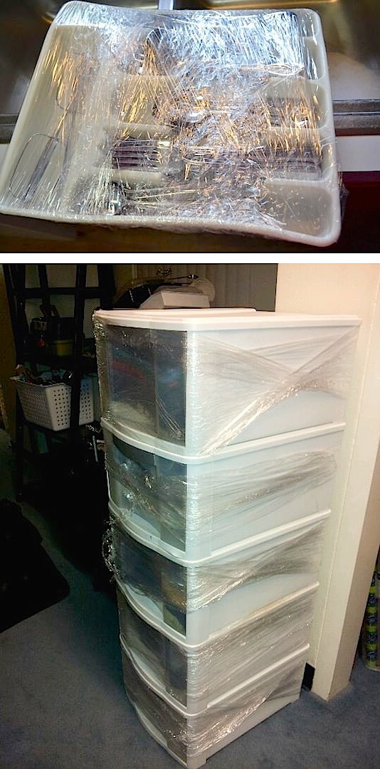 Helpful moving tips! Use plastic wrap to keep drawers shut and silverware in its place. - Lots of clever moving, packing and organizing tips for houses, apartments and out of state or long distance moves! Moving into a new house? Here you will find clever moving hacks everyone should know, including a moving checklist. Listotic.com