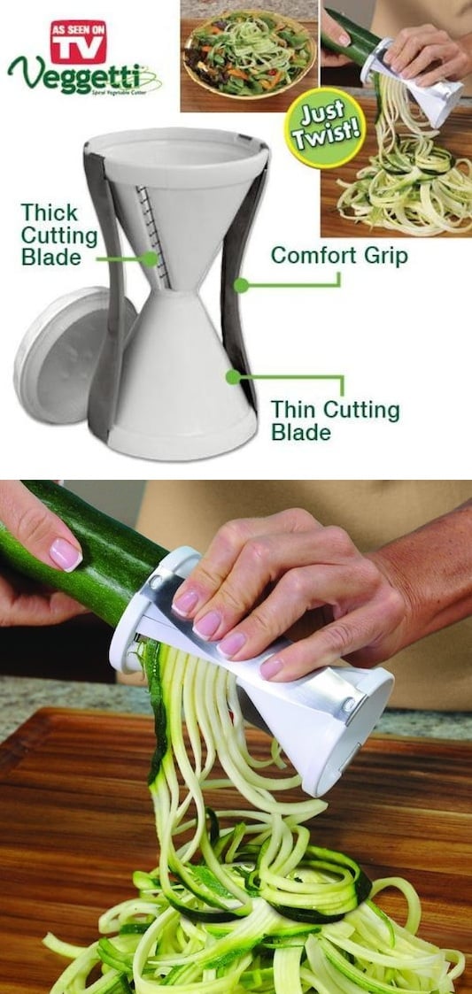#13. Veggetti Spiral Vegetable Slicer :: Makes veggie pasta!! -- 50 Useful Kitchen Gadgets You Didn't Know You Could Buy