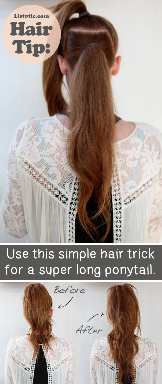 How to make your ponytail look super long hair tips and tricks