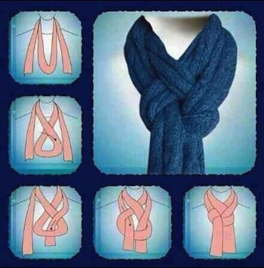 How to tie a scarf around your neck (step by step) - A great list of DIY style, clothing and life hacks every girl should know! Everything from organization to bra straps! Tips for teens and women. Listotic.com