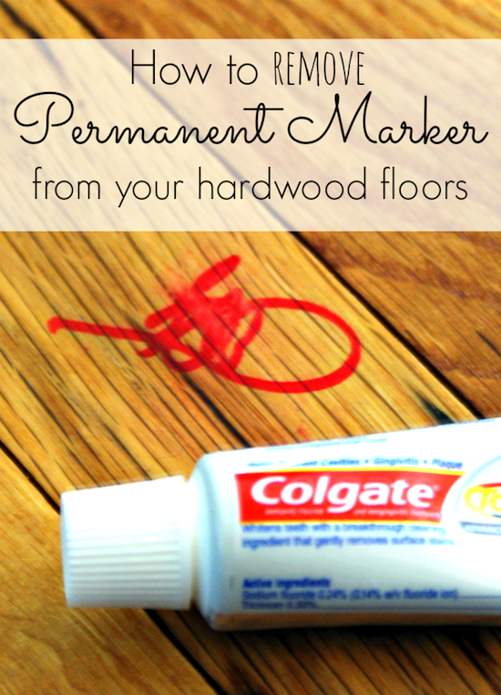 How to remove permanent marker from wood floors -- DIY household cleaning tips, tricks and hacks for your home bathrooms, kitchens, bedrooms, floors, furniture and more! Perfect for a lazy girl like me. Listotic.com 