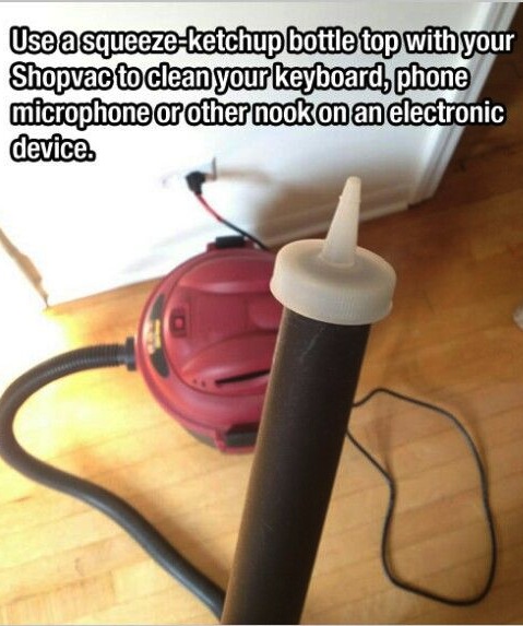 Genius cleaning hack for your vacuum! DIY household cleaning tips, tricks and hacks for your home bathrooms, kitchens, bedrooms, floors, furniture and more! Perfect for a lazy girl like me. Listotic.com 