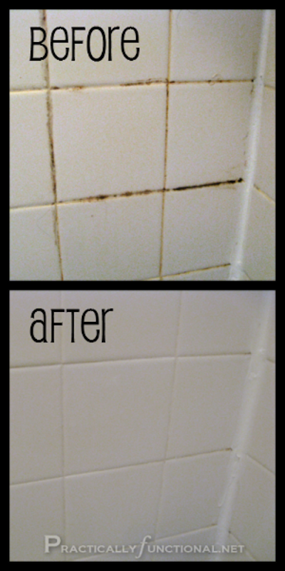 DIY: How to clean grout lines in shower tile! -- DIY household cleaning tips, tricks and hacks for your home bathrooms, kitchens, bedrooms, floors, furniture and more! Perfect for a lazy girl like me. Listotic.com 