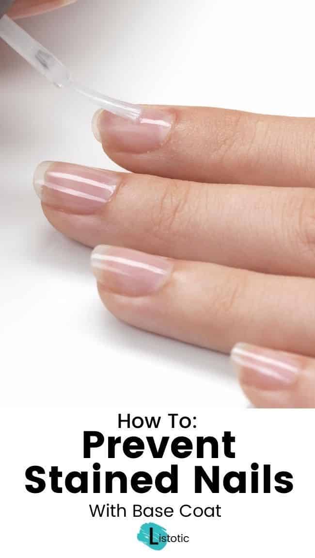 keep nails white with preventive base coat to keep nails and toenails white