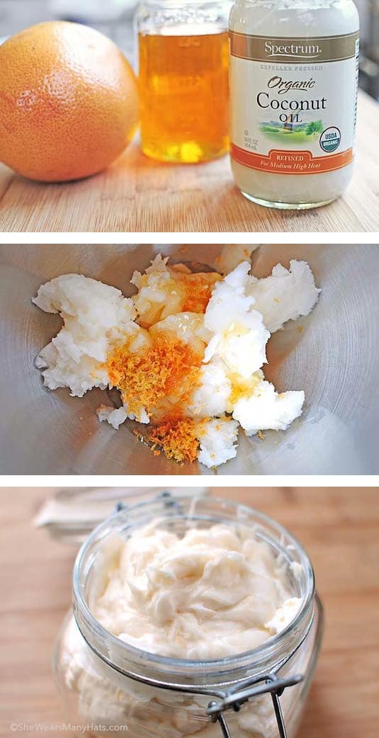 Easy Homemade Body Butter made with 3 ingredients! -- Easy DIY cheap gift ideas for Christmas, birthdays, boyfriends, girlfriends, family, friends and more! These simple, last minute crafts and projects make for special gifts anyone can do! Creative ideas to sell too! Listotic.com
