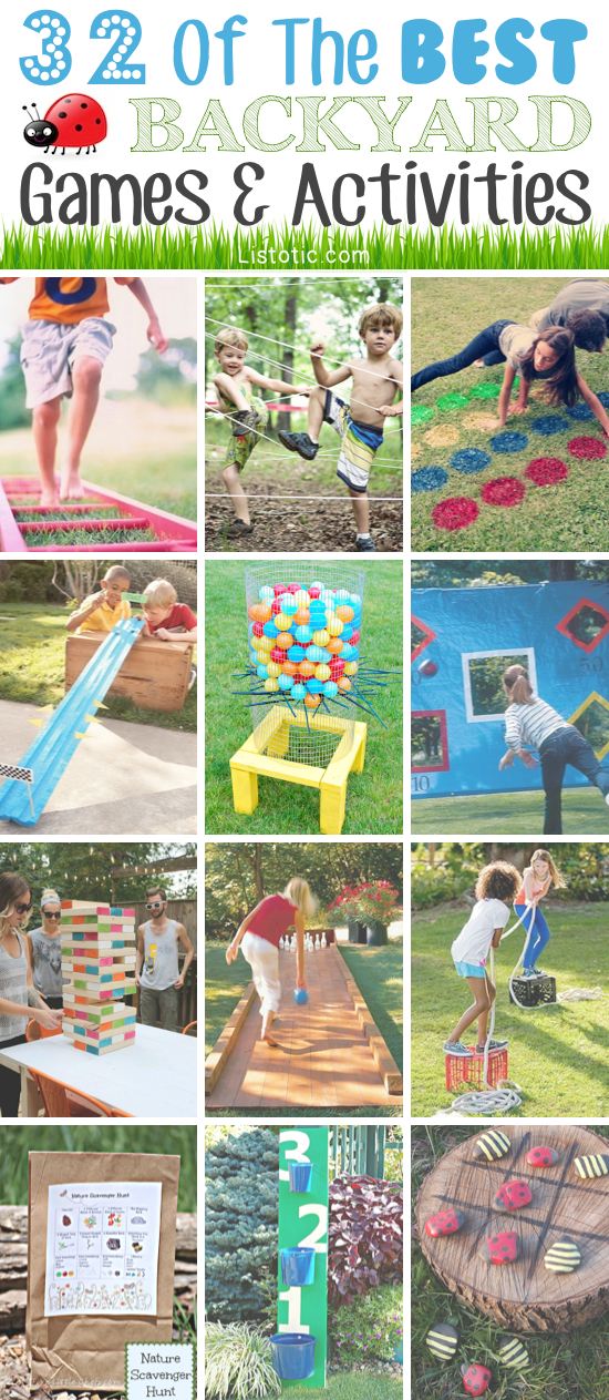 32 Fun DIY Backyard Games To Play (for kids & adults!)