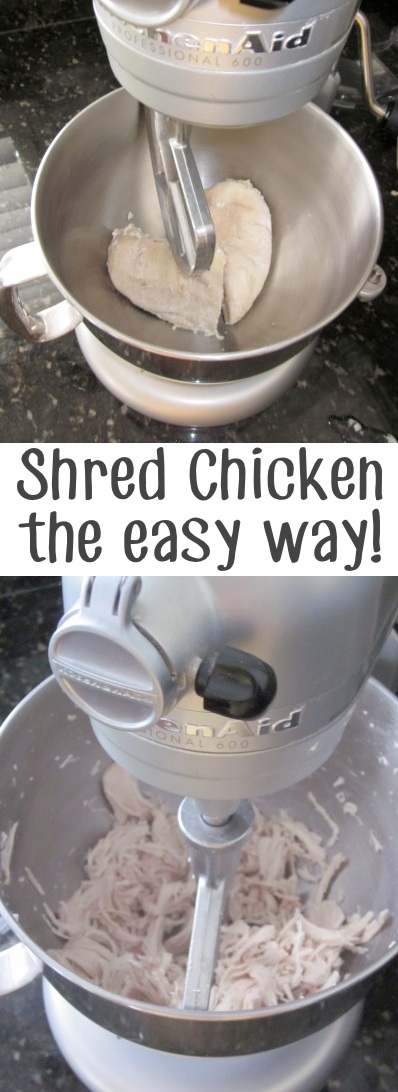 How to shred chicken breast fast with a mixer! Lots of kitchen, food and cooking tips here! Life hacks every girl should know. Listotic.com