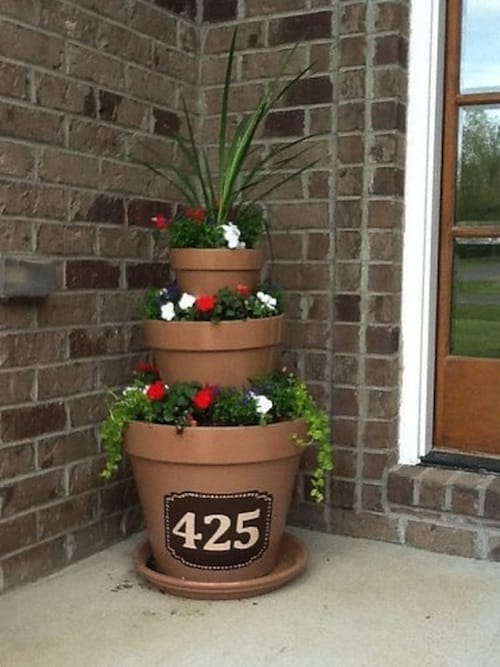 #11. Get creative with your address numbers! ~ 17 Impressive Curb Appeal Ideas (cheap and easy!)