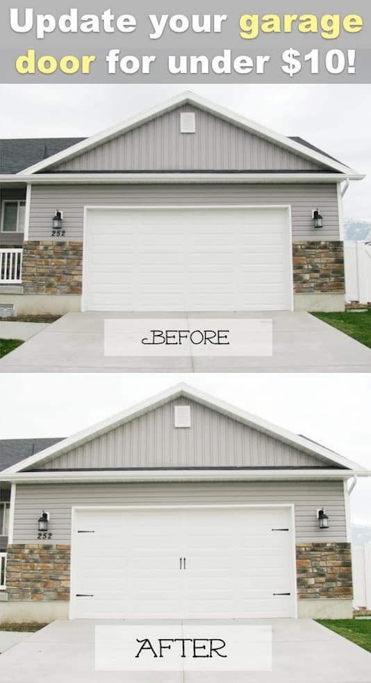 I love these curb appeal ideas and exterior makeovers! Lots of easy DIY projects on a budget for your entryway, landscaping, porch, front yard, garage doors and more! Before and after photos included. | Listotic.com