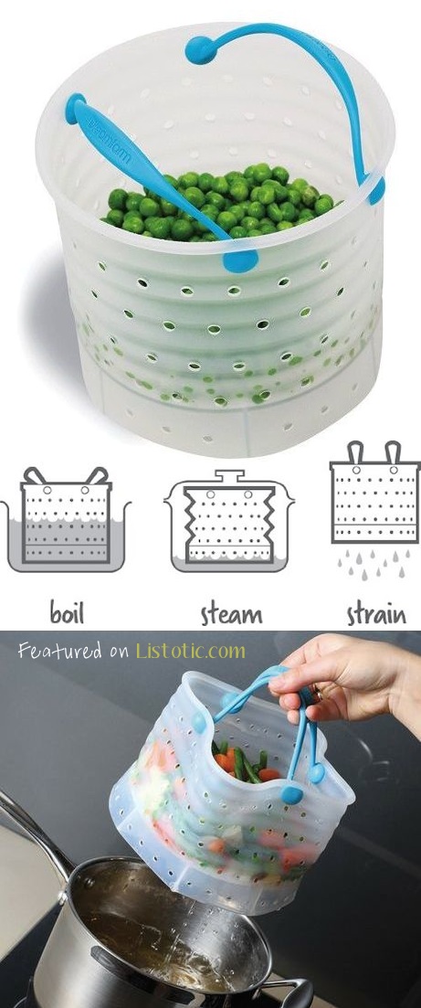 21 GENIUS Silicone Inventions -- This makes steaming veggies a breeze!