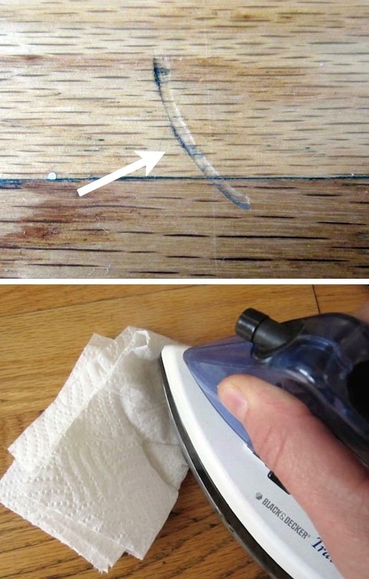 How to fix a dent in wooden floors or furniture! -- Clever DIY life hacks every girl should know! For organization, crafts, ideas, beauty, school, home or just little tips and tricks that will make your life easier. Listotic.com 