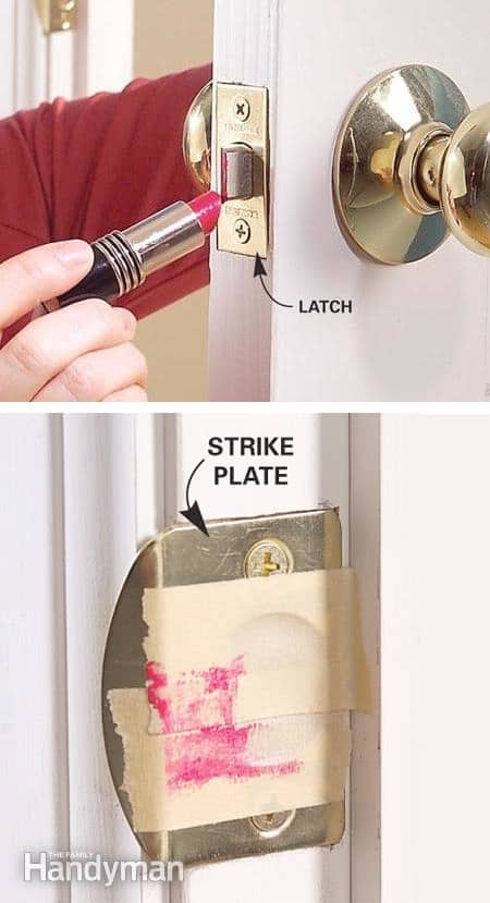 How to fix a door latch -- Clever DIY life hacks every girl should know! For organization, crafts, ideas, beauty, school, home or just little tips and tricks that will make your life easier. Listotic.com 