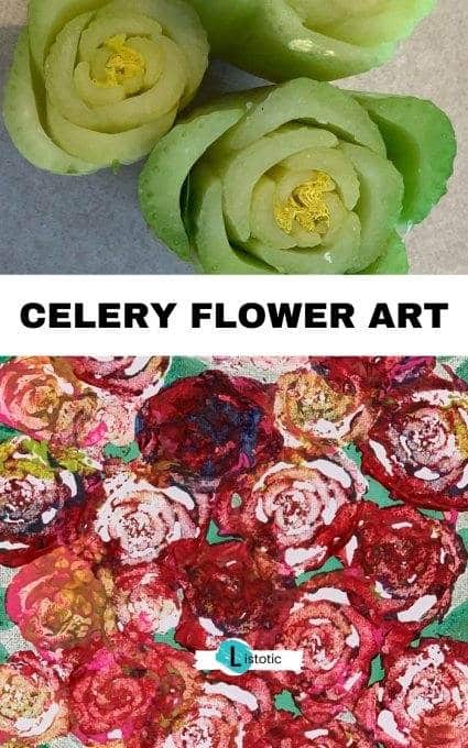 art and craft using celery stalk