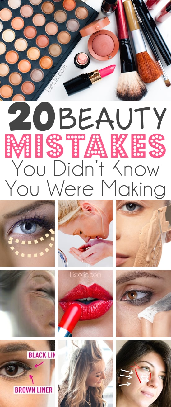 And how to FIX them!! Lots of pictures and tutorials. | 20 Beauty Mistakes You Didn't Know You Were Making | Listotic.com