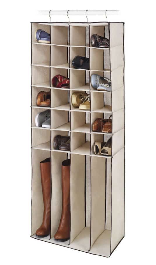 #18. Hanging Shoe Storage (Holds 4 pairs of boots!) -- 55 Genius Storage Inventions That Will Simplify Your Life 