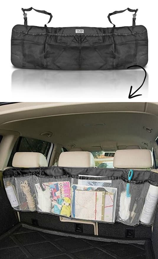 car organization idea -- A ton of easy and cheap organization and storage ideas for the home (car too!). A lot of these are really clever storage solutions for small spaces, bedrooms, bathrooms, closets, kitchens and apartments. | Listotic.com