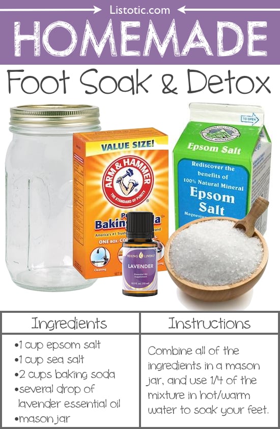 #21. Homemade Foot Soak And Detox -- 22 Everyday Products You Can Easily Make From Home (for less!) These are all so much healthier, too!