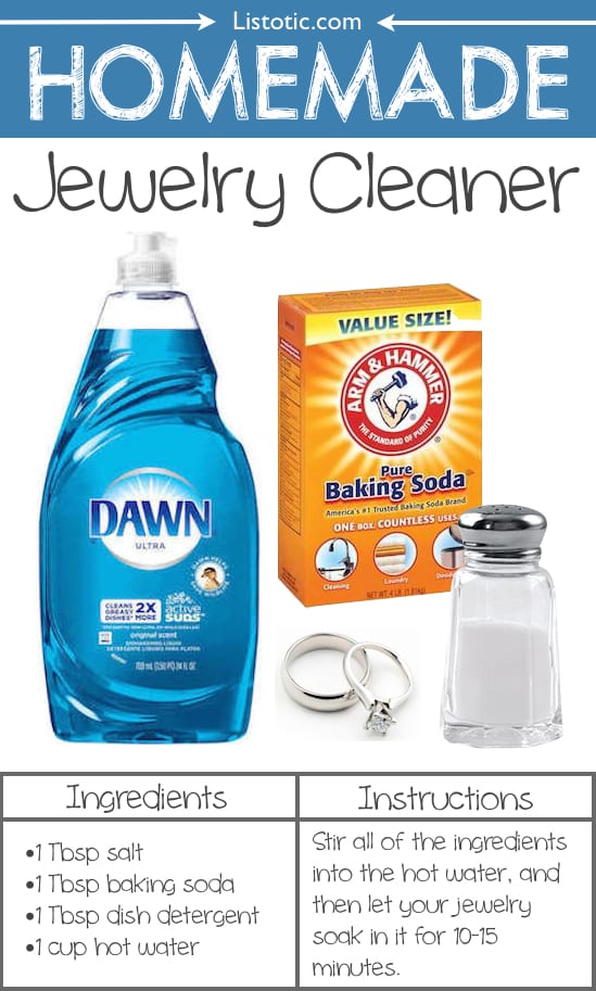 #6. Homemade Jewelry Cleaner -- 22 Everyday Products You Can Easily Make From Home (for less!) 