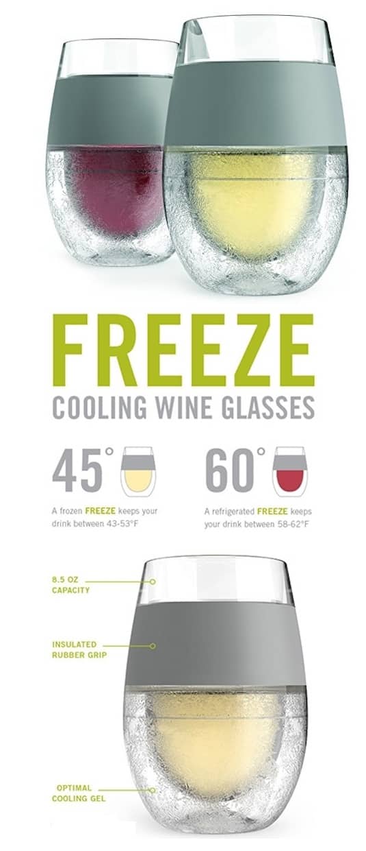 #1. Freeze Cooling Wine Glasses -- 17 Awesome Products That Will Make This Your Best Summer Ever