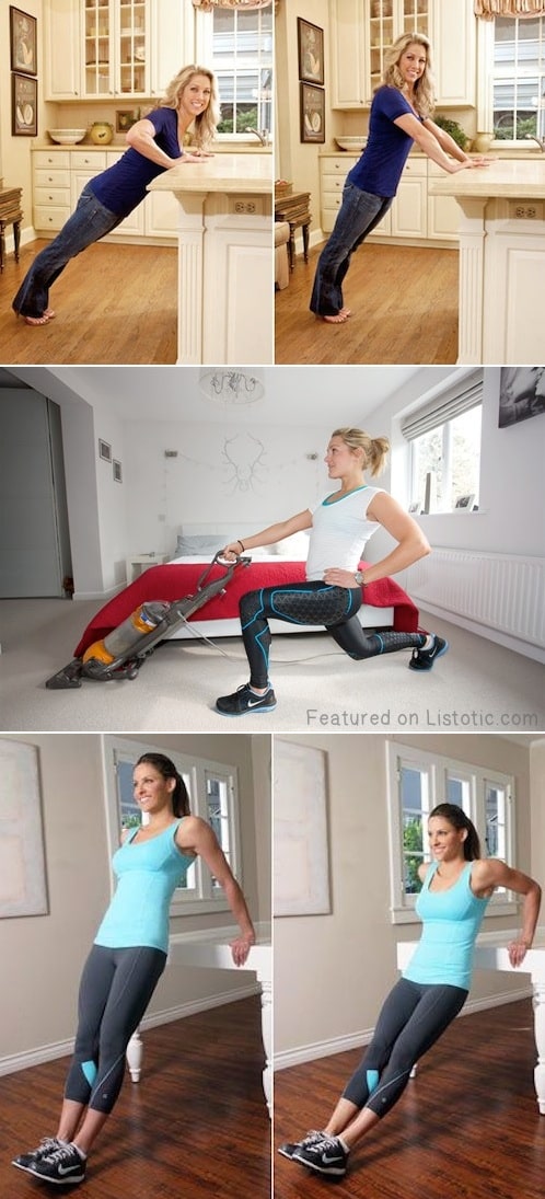 #1. Turn your chores and waiting time into a workout! -- 11 Sneaky Ways To Burn More Calories Every Day