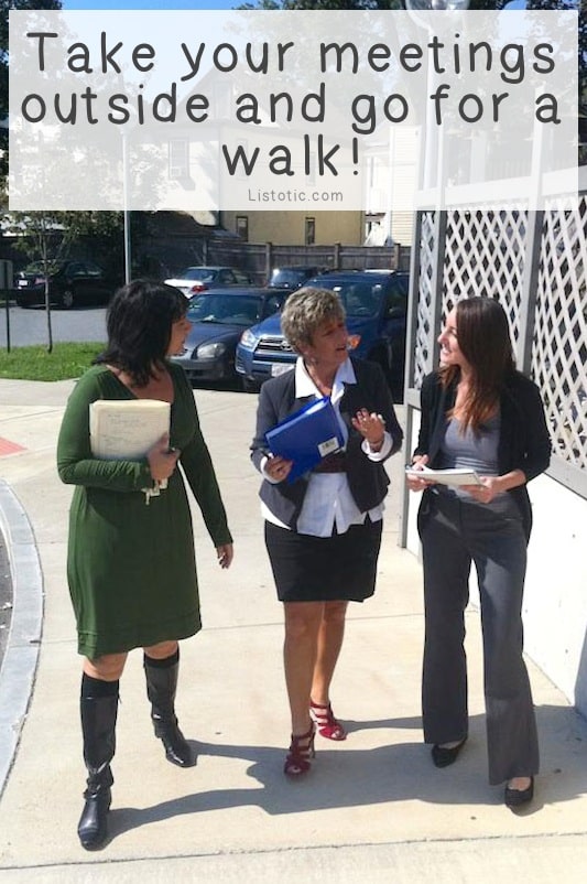 #5. Walk Meetings -- 11 Sneaky Ways To Burn More Calories Every Day