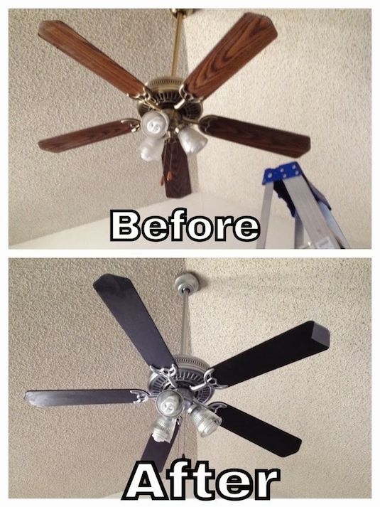 How to update ceiling fans. A simple DIY project. -- A list of some of the best home remodeling ideas on a budget. Easy DIY, cheap and quick updates for your kitchen, living room, bedrooms and bathrooms to help sell your house! Lots of before and after photos to get you inspired! Fixer Upper, here we come. Listotic.com