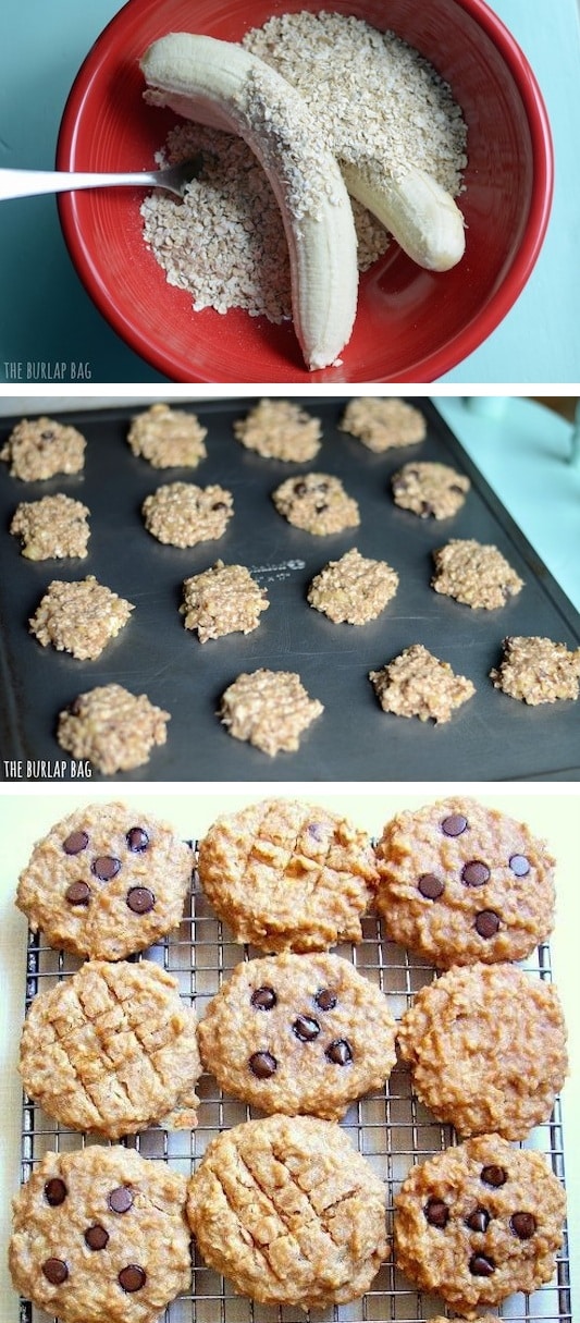 Biscuits sains pour le petit déjeuner (faits avec seulement des bananes et de l'avoine !) -- Des idées de recettes de petit déjeuner rapides et faciles pour une foule (brunchs et repas-partage) ! Certaines d'entre elles sont à faire à l'avance, d'autres sont saines et d'autres encore sont tout simplement incroyables ! Tout, des œufs aux plats mijotés ! Vos matins viennent de s'améliorer un peu. Listotic.com