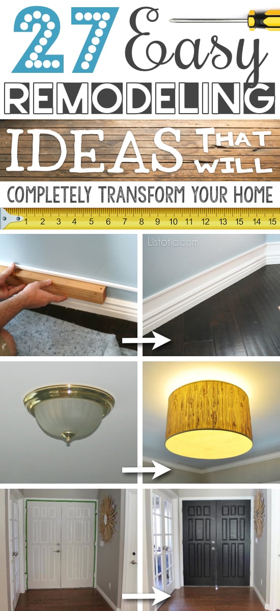 27 Easy Diy Remodeling Ideas On A Budget Before And After