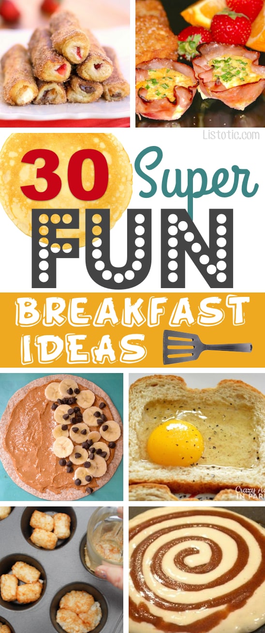 Quick, fast and easy breakfast ideas for a crowd (brunches and potlucks)! Some of these are make ahead, some are healthy, and some are simply amazing! Everything from eggs to crockpot casseroles! Your mornings just got a little better. Listotic.com