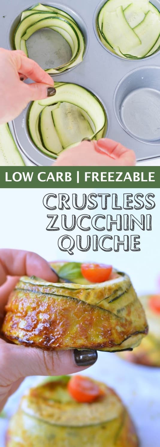 Low Carb Muffin Tin kéreg nélküli zuchhini quiche reggeli ötlet.