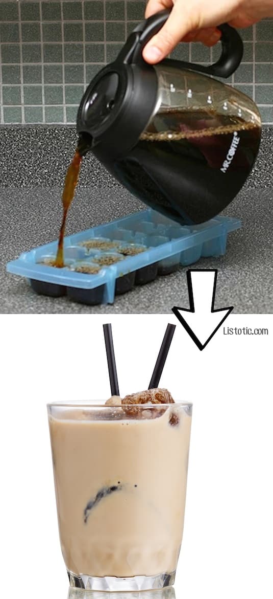 #11. Use leftover coffee to make coffee ice cubes! | 24 Creative Ways To Use Leftovers
