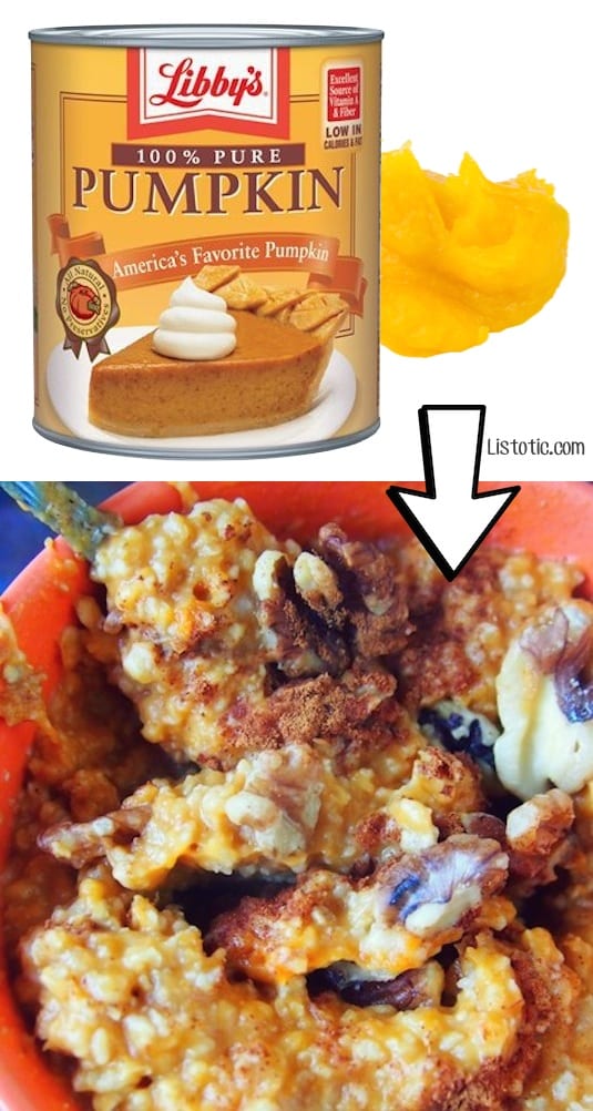 #12. Use leftover pumpkin puree to flavor your oatmeal! (Smoothies, too). | 24 Creative Ways To Use Leftovers