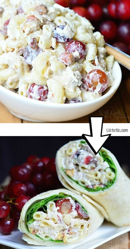 #20. Use leftover pasta salad to make delicious wraps! | 24 Creative Ways To Use Leftovers